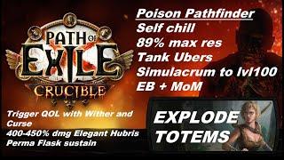 3.21 Self Chill Explode Totem Poison Pathfinder Uber Showcase (Time stamps in description)