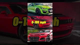 Dodge Challenger SRT demon vs Chevrolet Camaro ZL1 1LE vs Ford Mustang GT500