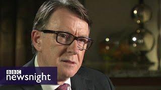 Peter Mandelson makes case for the UK to stay in the EU - BBC Newsnight