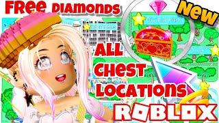 EASY GUIDE  HOW to FIND ALL CHEST LOCATIONS  FREE DIAMONDS NEW DIVINIA PARK ROYALE HIGH ROBLOX