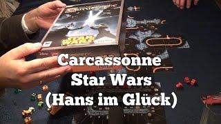 Carcassonne Star Wars im Test (Hans im Glück): Rezension und Beispielrunde von Spiele-Podcast.de