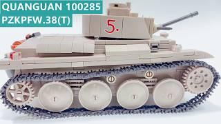 Speed Build A Lego Tank With Interior and Engine-Quanguan 100285 Panzer 38(t) Review