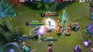 I play 2 games in mobile legends alpha (victory) +Karina ( defeat).