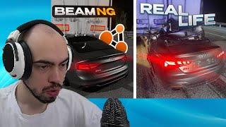 СКИЛЗОР СМОТРИТ - Аварии на реальных событиях в BeamNG.Drive #54