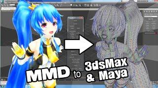 How to import MMD models into 3dMax and Maya