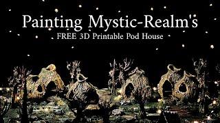 Painting Mystic Realms FREE 3D Printable Mud Pod House Terrain for D&D Tabletop Gaming