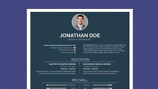 Free Professional Resume Template - Minimal Simple Dark