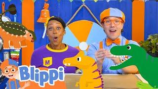 Slime Dino Egg Game! | Blippi | NEW Superhero Cartoon for Kids | Moonbug Kids