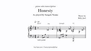 Honesty (Billy Joel) - Sheet music transcription for piano