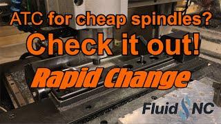 RapidChange Automatic Tool Change Magazine/Auto Tool Change  in FluidNC/ VFD spindles