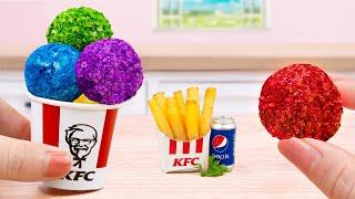 Crispy Rainbow Chicken Fried Recipe  How To Make Delicious Miniature KFC Chicken Fried|Mini Cooking