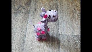 Игрушка амигуруми. Жирафик Элька крючком (crochet giraffe)