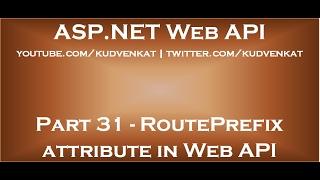 RoutePrefix attribute in Web API