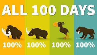 Big Hunter All Stories 100 Days | MAMMOTH, RHINO, TERROR BIRD, SMILODON