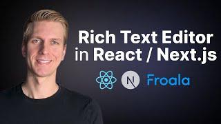 This React Text Editor is Amazing! (Image Upload, Markdown, Code Mirror, WYSIWYG, Next.js, Froala)