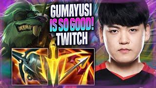 GUMAYUSI IS SO GOOD WITH TWITCH! - T1 Gumayusi Plays Twitch ADC vs Lucian! | Season 2022