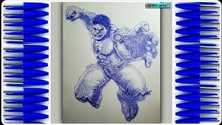 The Hulk | Ballpen Drawing | K5 arts | #60 #marvel #marvelcinematicuniverse #incrediblehulk