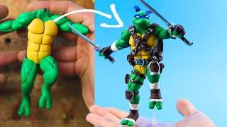 I made Leonardo from TMNT with polymer clay