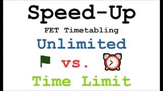 Speed up FET by using a time limit. How much time can we save if we generate timetables?