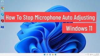 How To Stop Microphone Auto Adjusting Windows 11