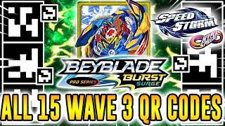 ALL 15 WAVE 3 QR CODES SURGE PRO SERIES BEYBLADE BURST APP UPDATED