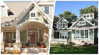 75 Traditional Green Exterior Home Design Ideas You'll Love ⭐️