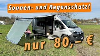 Your Gear Sun & Rain Blocker am Wohnmobil - schützt vor Sonne, Wind und Regen!