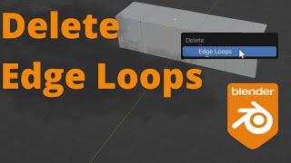 Blender 3.4 - Delete Edge Loops