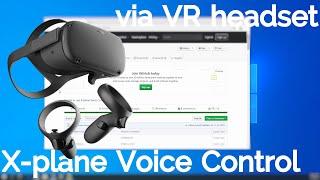 X-Plane Voice control via VR headset Oculus Rift