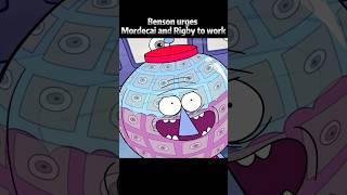 Benson urges Mordecai and Rigby to work  #shorts #regular