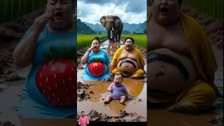 ️ Evolution of Cat : Elephant attack with sumo family  Milky king  #cat#cute#love#shorts