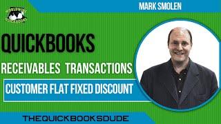 QuickBooks Customer Discount Item Set Up For Flat Fixed Reduction Amount