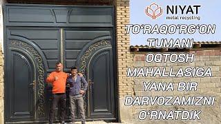 To'raqo'rg'on tumani Oqtosh mahallasiga o'rnatilgan 2 qavat va 2 eshikli darvoza o'rnatdik|@niyat_mr