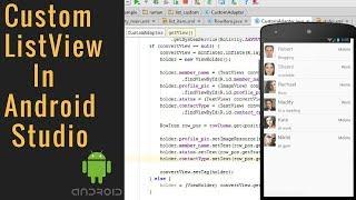 Custom ListView  With Images And text in Android studio