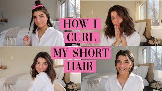 HOW TO CURL SHORT HAIR // beachy waves