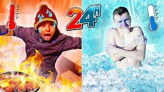 24H VIVRE MANGER CHAUD VS FROID !!!