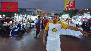  Marrakech Walking Tour during September 2022 | Jemaa el Fna Sunset 4K