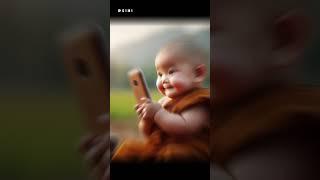 Baby monk ️ #virl #cutebaby #cute #baby #monk #littlemonk #funny #viralvideo #trending