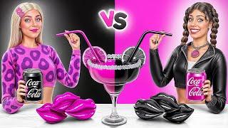 Barbie vs Bratz | Black vs Pink Food Challenge by Multi DO Girls