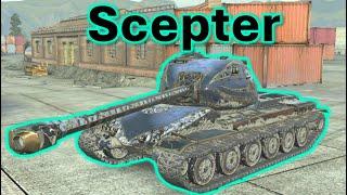 WoT Blitz: Luxury lounge crate tank Scepter, 3 battles in action