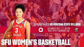 SFU Women's Basketball: Red Leafs vs Montana State Billings - December 7th, 2024