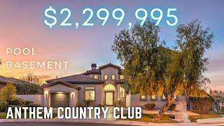 $2.3M Remodeled Luxury Home for Sale in Anthem Country Club w/ a Pool and Basement in Henderson, NV