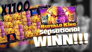 Big win х1100 buffalo king ставка??? | Record Zanos Mega big win