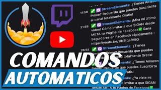 Cómo poner Comandos AUTOMÁTICOS en Twitch ️ Crear Comandos StreamElements