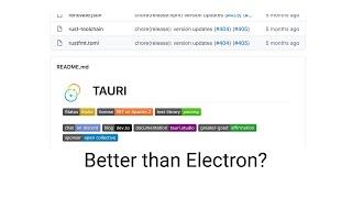 Better than Electron.js for building Desktop apps? | Tauri Project