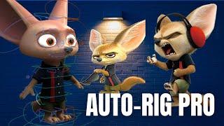 Blender Auto-Rig Pro Tutorial : Finnick Rig and Animation Test : Rig Anything with Auto Rig Pro