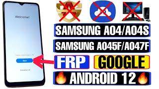 Samsung A04/A04s FRP Bypass Android 12 Without PC | Samsung A045F/A047F FRP/Google Account Bypass