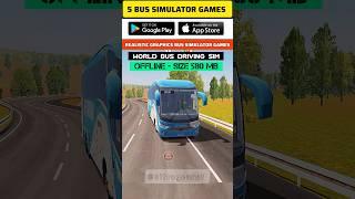 top 5 best bus simulator games for mobile | realistic graphics and gameplay