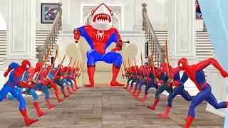 Siêu nhân nhệnSpider Man sword attacks shark spider rescue Spider woman from bad guy joker vs Venom