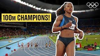 Women's 100m Athletics ‍️ Last 5 Champions!